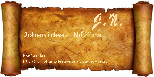 Johanidesz Nóra névjegykártya