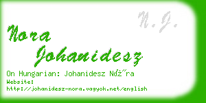 nora johanidesz business card